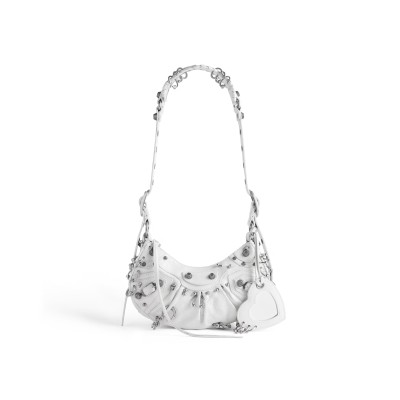 BALENCIAGA WOMEN'S LE CAGOLE SHOULDER BAG XS IN OPTIC WHITE 671309210G89104 (25.9*16*9.9cm)